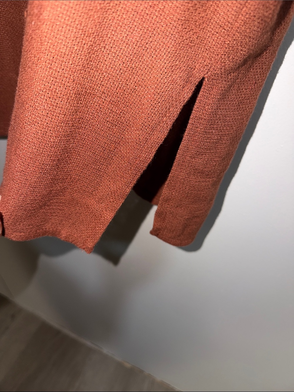 Liz Baker Rust Button-Front V-Neck Top - Picture 4 of 8